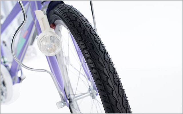 安定感のある太めのタイヤ