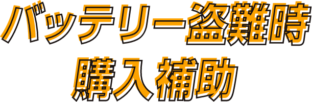 バッテリー盗難時購入補助